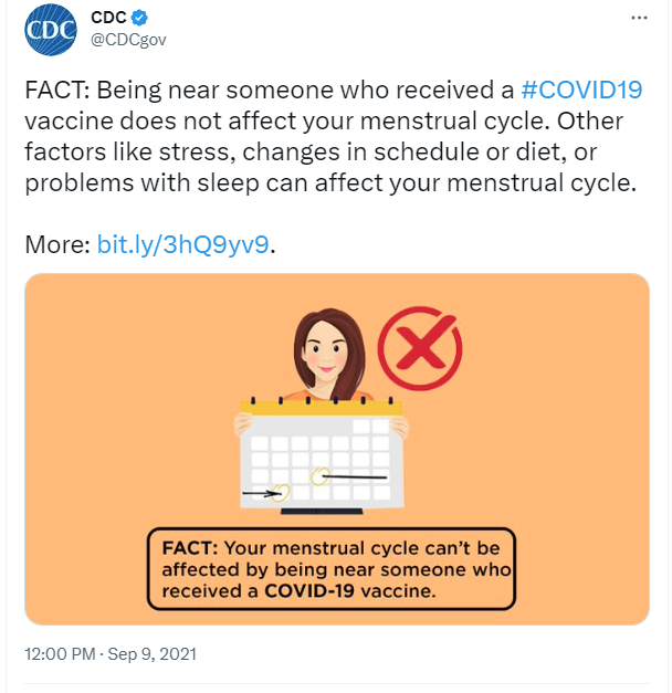 Fact Check Sex With COVID Vaccinated Men Does NOT Cause Menstrual Cycle Problems In